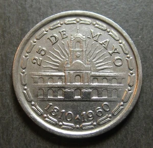 1810-1960 Argentina Un Peso  * 150th Anniversary of May 25th * - (P3028) - Picture 1 of 2