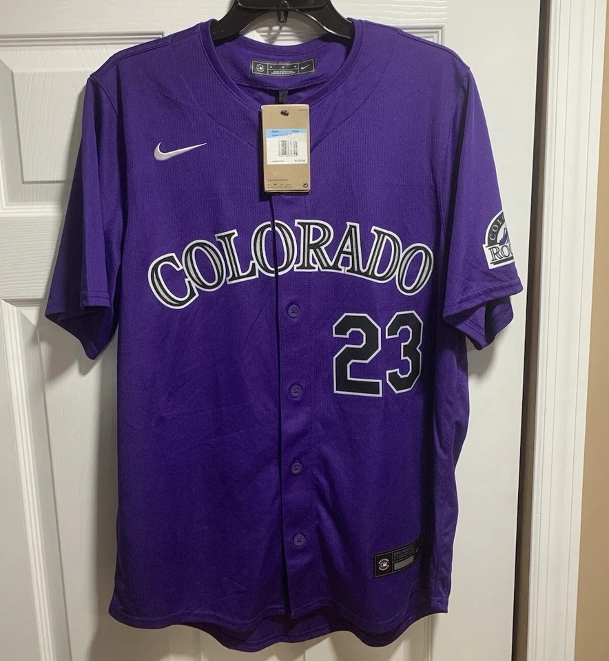 Colorado Rockies Kris Bryant #23 Purple Size XL Jersey Nike MLB
