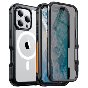 Custodia privacy antiurto iPhone 16 Pro Max MagSafe con protezione schermo - Foto 1 di 13