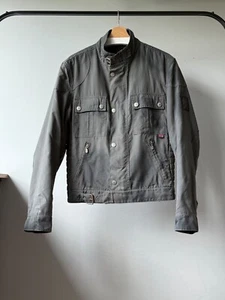 Mens Belstaff Gold Label Gangster 1969 Gray Nylon Biker Jacket Size L *STICKY* - Picture 1 of 22