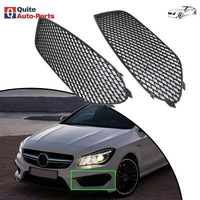 2x Parachoques delantero luz antiniebla rejilla de malla para Mercedes CLA250 CLA45 AMG 2014-2016 Foto 1 de 4