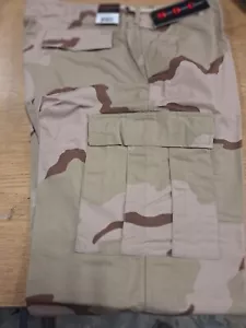 Mens XL REG 3 Color Desert Camo BDU Ripstop Military Style 6 pocket SIZE CHOICE - Picture 1 of 11