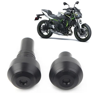 Fit Kawasaki Z650 2017 2018 2019 Telaio Slider Cover Protezione Antiurto Nero - Foto 1 di 9