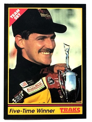 HOF'er DAVEY ALLISON 1991 Traks TEAM SET FIVE-TIME WINNER NASCAR Racing Card #42 - Image 1 of 2
