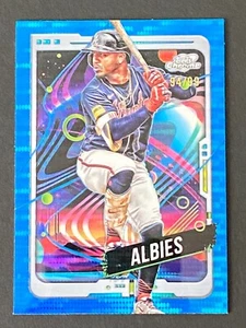Ozzie Albies 2024 Topps Chrome Cosmic Blue Moon Refractor #166 #ed 94/99 - Picture 1 of 10