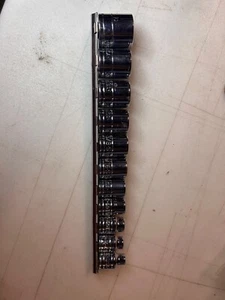 Vintage 11pcs S-K Tools 3/8" Drive 6pt Standard Socket Set USA Rack - Picture 1 of 10