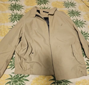 Nautica Herren Gr. L echt khaki wasserabweisend leichte Regenjacke sm Mängel - Bild 1 von 13