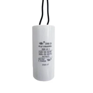 CBB60 Condensatore di Funzionamento 60uF 300V AC 2 Fili 50/60Hz Cilindro 41x94mm, Usato... - Foto 1 di 5