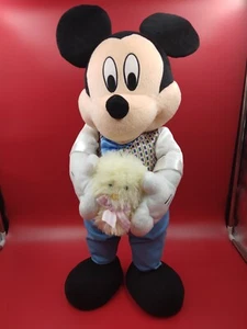 Vtg Mickey Mouse 24 Inch Stand Up Plush Toy Holding Chick - Picture 1 of 7