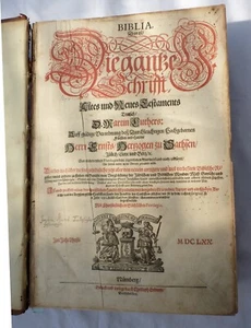 Anno 1670, Ernestinische Bibel Luther Biblia bible Heilige Schrift Nürnberg - Bild 1 von 17