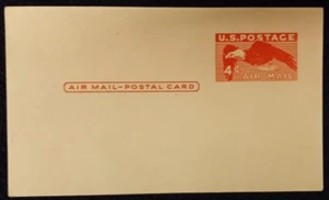 Vintage US UXC1 4¢ Four Cents Eagle in Flight Airmail Postal Card 1949 - Picture 1 of 6