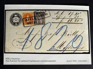 SWITZERLAND CLASSIC STAMP ON STAMP ON POSTCARD STAMPS ON STAMPS -P17131-1 - Picture 1 of 1