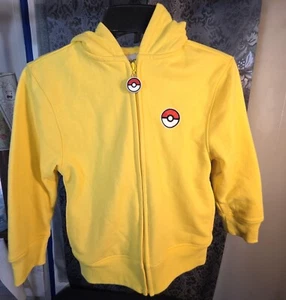 Pokemon-Boy's yellow full zipper hoodie size xs - Picture 1 of 6