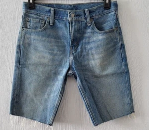 Levis Men's 511 Slim Fit Blue Denim Jean Cut Off Shorts Raw Hem Size 30 (C4) - Picture 1 of 9