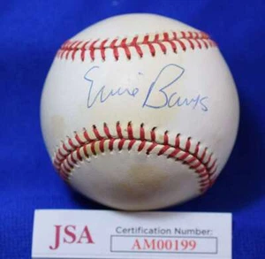 Ernie Banks JSA COA Autograph National League Signed Baseball 4 - Picture 1 of 2