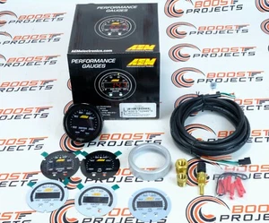 AEM X-Series 300F / 150C Water Trans Oil Temp Gauge w/ Faceplate Kit 30-0302 - Picture 1 of 1