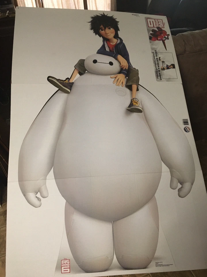 Baymax & Hiro Disney's Big Hero 6 Lifesize Cardboard Cutout Party Decoration NEW - Image 1 of 4