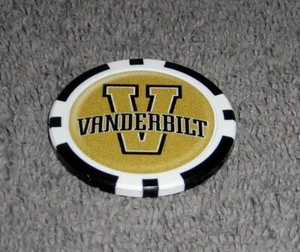 NCAA COLLEGE FOOTBALL VANDERBILT COMMODORES SOUVENIR POKER CHIP GOLF BALL MARKER - Picture 1 of 1