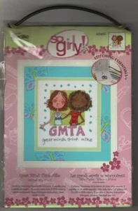 Vintage So girly Needlepoint kit Plaid Bucilla Cross Stitch GMTA 6" x 7" - Picture 1 of 1