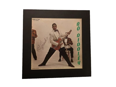 Signed Bo Diddley Chess 1431 Matted Vintage 1958 LP Cover Only Foto 1 de 3