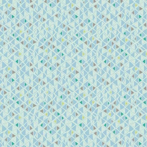 Feline Drive Fabric INDIAN SUMMER Shimmer Creek Aqua Sold by the Yard - Image 1 of 1