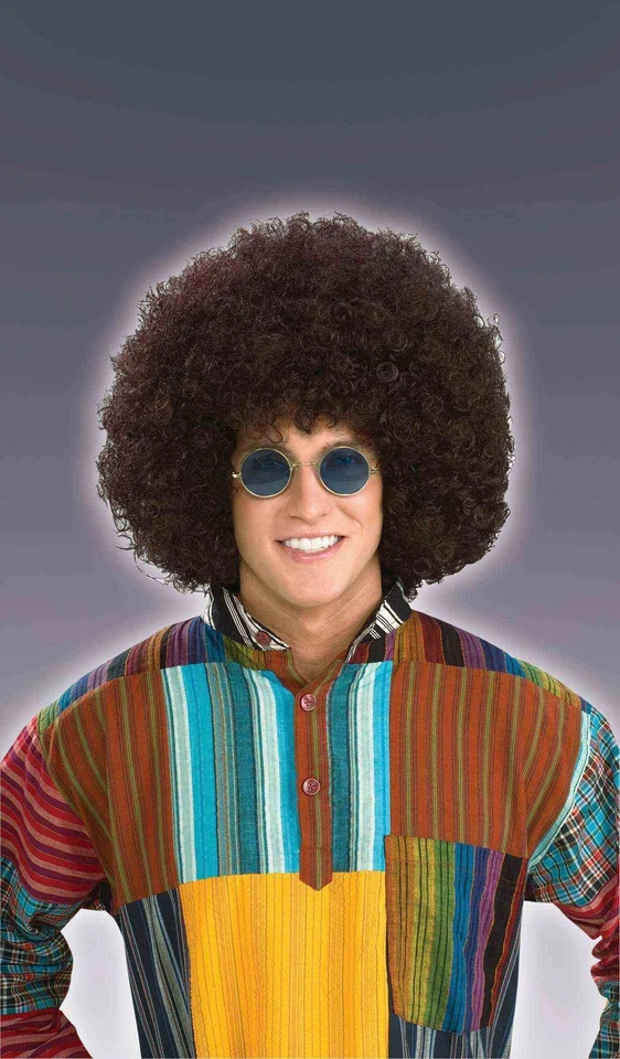 Jumbo Afro Hippie 60s Wig Adult Costume Accessory Brown One Size - Image 1 of 1