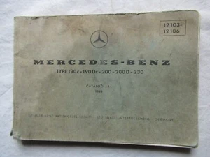 1965 Mercedes-Benz Daimler Type 190C 190D 200 200D 230 Parts Catalog A Manual - Picture 1 of 12