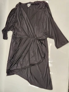 WORTHINGTON Top Womens 1X Black Short Sleeves Layered Look Stretchy Blouse Top - Picture 1 of 5