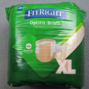NEW FitRight Optifit Super Incontinence Briefs Diapers Tabs  56" 64" XL Comfort