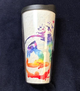 Motivational Watercolors Travel Mug Cup Tumbler with Lid Mulit-Colored - Picture 1 of 7