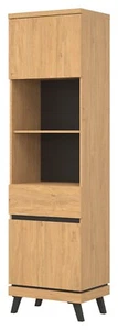 Regal ATE 07 55x197x39 cm Regalschrank Schrank Hochschrank 2 Türen 1 Schublade - Bild 1 von 6