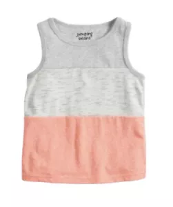 Jumping Beans Baby Junge grau neon koralle Farbblock Tanktop Größe 24 Monate - Bild 1 von 1