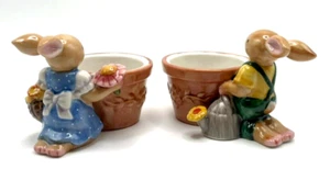 Selten Villeroy Boch Ostern 2 Bunny Gärtner Teelichthalter Ei Osterei Giesskanne - Bild 1 von 3