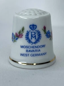 THIMBLE WGPH HALLMARKED 1985 PORCELAIN MOSCHENDORF BAVARIA HTF oversees ship - Picture 1 of 5