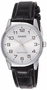 Casio Men's MTPV001L-7B Black Leather Quartz Watch - Picture 1 of 4