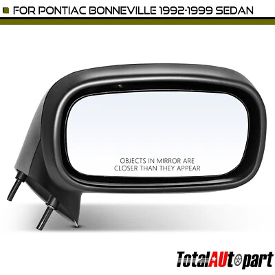 Black Mirror w/ Manual Adjust for Pontiac Bonneville 1992-1999 Sedan Passenger - Image 1 of 4