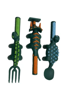 Dinosaur Constructive Eating Children's Dino Utensils Pre-Owned - Picture 1 of 3