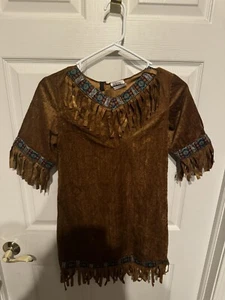Native American Indian Dress Costume Child Size Large 12-14 Pocahontas Inspired - Picture 1 of 24