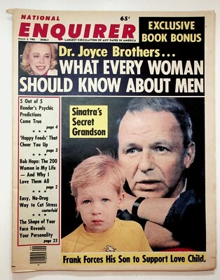 1982 March 2 National Enquirer Frank Sinatra Bob Hope Princess Di Joyce Brothers - Image 1 of 4