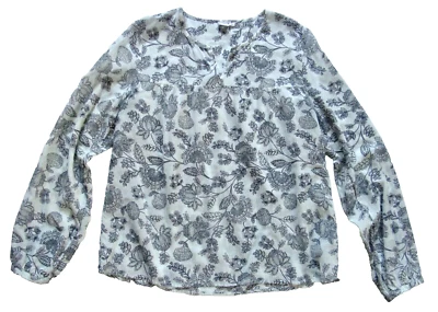 Blusa Camisa Para Mujer Gap Zen Yugo Azul Claro Estampado Floral M Mediana Foto 1 de 4