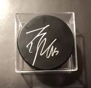 Travis Zajac Autographed New Jersey Devils Practice Puck Retired Islanders - Picture 1 of 2