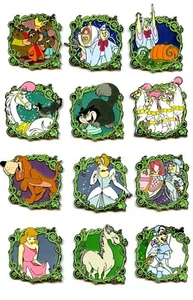 Disney Princess Cinderella 70th Anniversary Complete Mystery 12 Pin Set - Picture 1 of 5