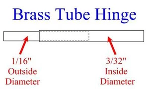 (2) Brass Tube Hinges for Stained Glass Boxes Supplies Tools Hinge In/Out Set - Picture 1 of 1