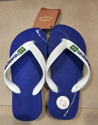 Chanclas Havaianas Niños Azul Marino Blanco Correas Nuevas con Etiquetas Talla 13 Envío Gratis Foto 1 de 4