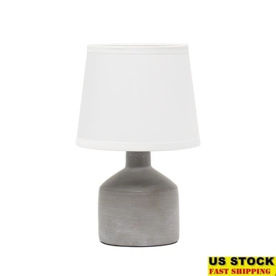 Mini abajur de mesa de cerâmica com sombra branca mesa de cabeceira mesa sala de estar iluminação novo - Imagem 1 de 4