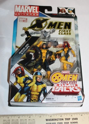 Figura de 3,75" Marvel Universe Comic Pack X-Men Primera Clase #1 Marvel Girl Cyclops Foto 1 de 4