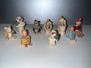 Lot Miniatur Poliwogg - wie - 2" Figuren Schneemann Bär Baby Panda Soldat - Bild 1 von 8