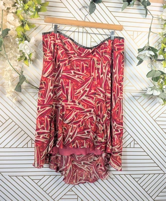 Falda Lane Bryant Y2K para mujer dobladillo asimétrico Fairycore caprichosa colorida 22/24 Foto 1 de 4