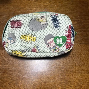 HARAJUKU LOVERS Cosmetic Travel Bag SUPER POW Makeup Toiletry Case 8" x 7.5" - Picture 1 of 9