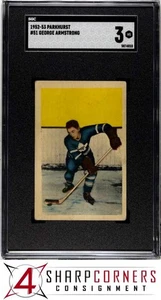 Parkhurst #51 1952 George Armstrong Hof Pop 7 SGC 3 - Imagen 1 de 4
